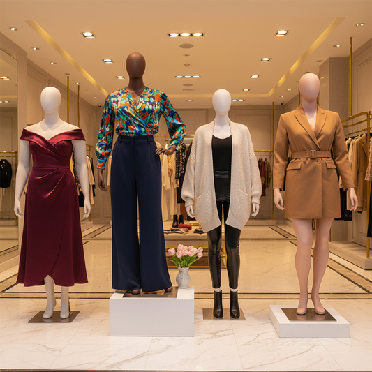 Plus Size Mannequin Window Display - Cocktail & Palazzo