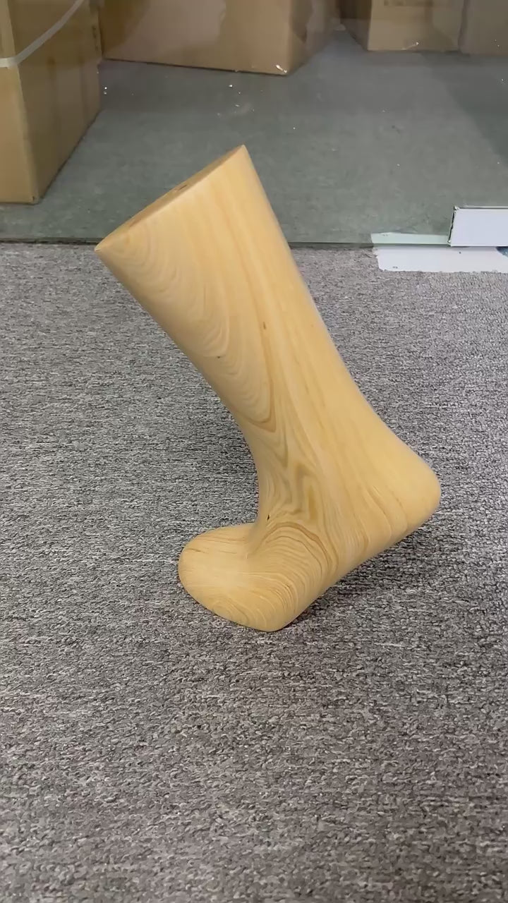 Exhibición de calcetines de pie de madera, maniquí de tobillo, calcetines, zapatos, exhibición de pies, modelo de pie, forma de pie, maniquí masculino de madera de moda.