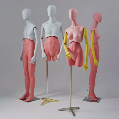 Premium Modern Mannequin Torso - Flexible Rotating Waist & Articulated Wooden Arms - Male, Female & Child Models