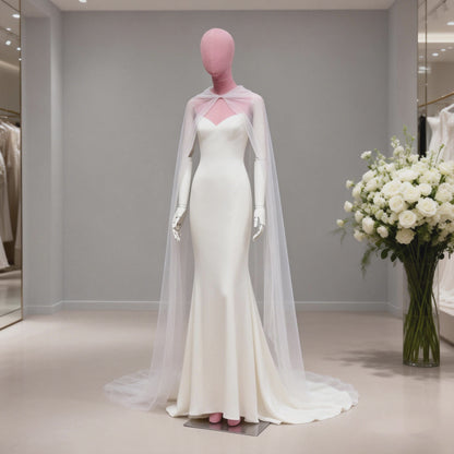 JELIMATE Pink Suede Female Mannequin - Bridal Boutique Wedding Dress Display