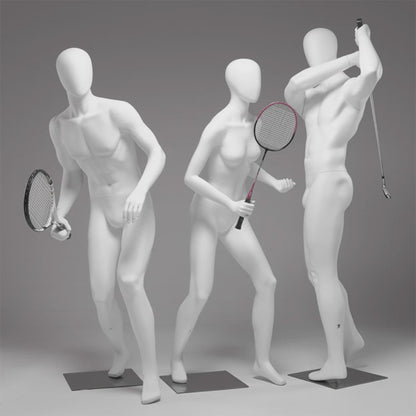 Sports Mannequin Full Body - Golf Tennis Display Prop | Fiberglass Male Female