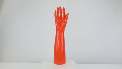 Jelimate Glossy Orange Right Hand Full Arm Mannequin – Gloves, Headphones & Sports Accessories Display
