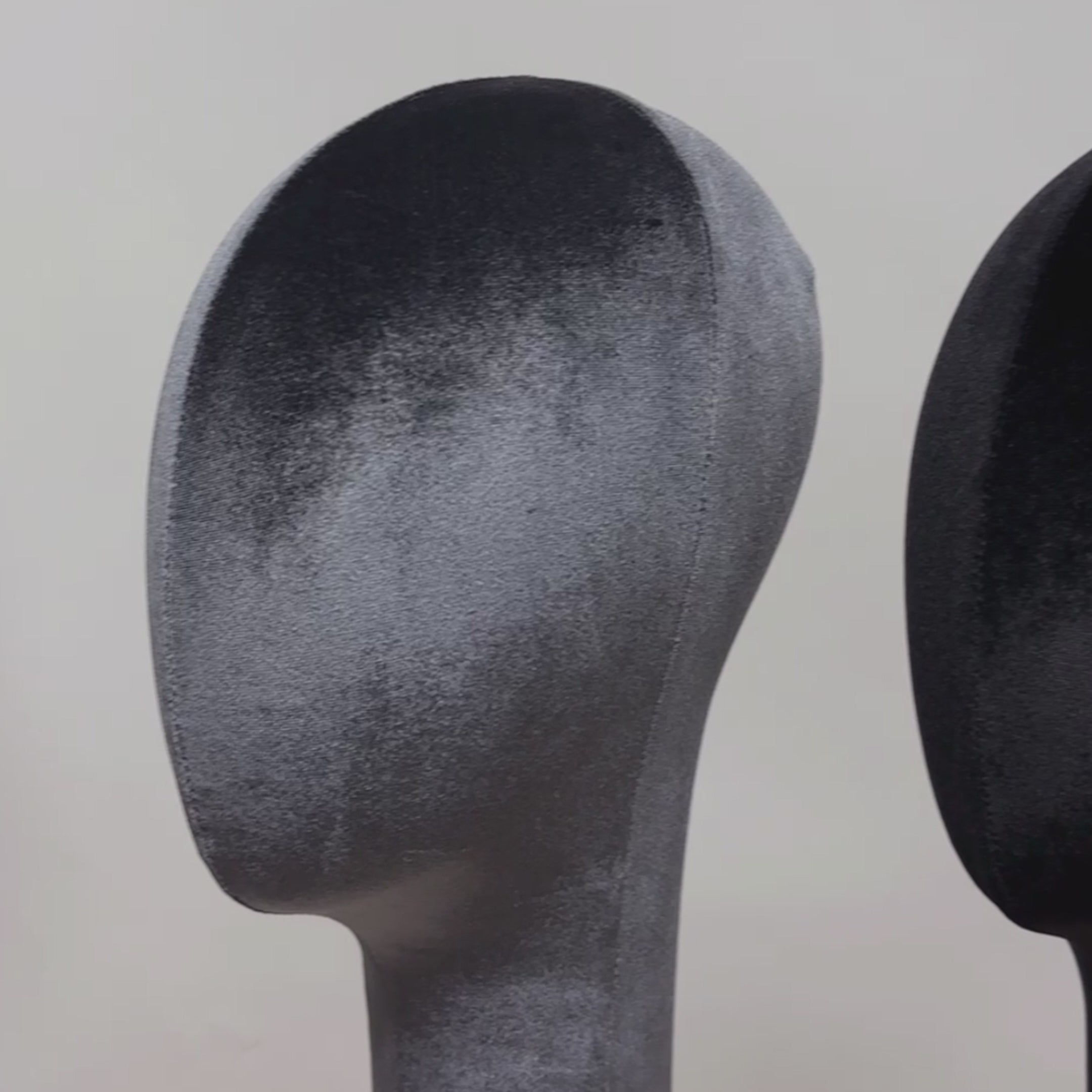 Luxury Velvet Foam Head Mannequin,Fully Pinnable Velvet Head Wig Jewelry Earring Display Stand, Hat Rack Brown Black Navy Blue Color
