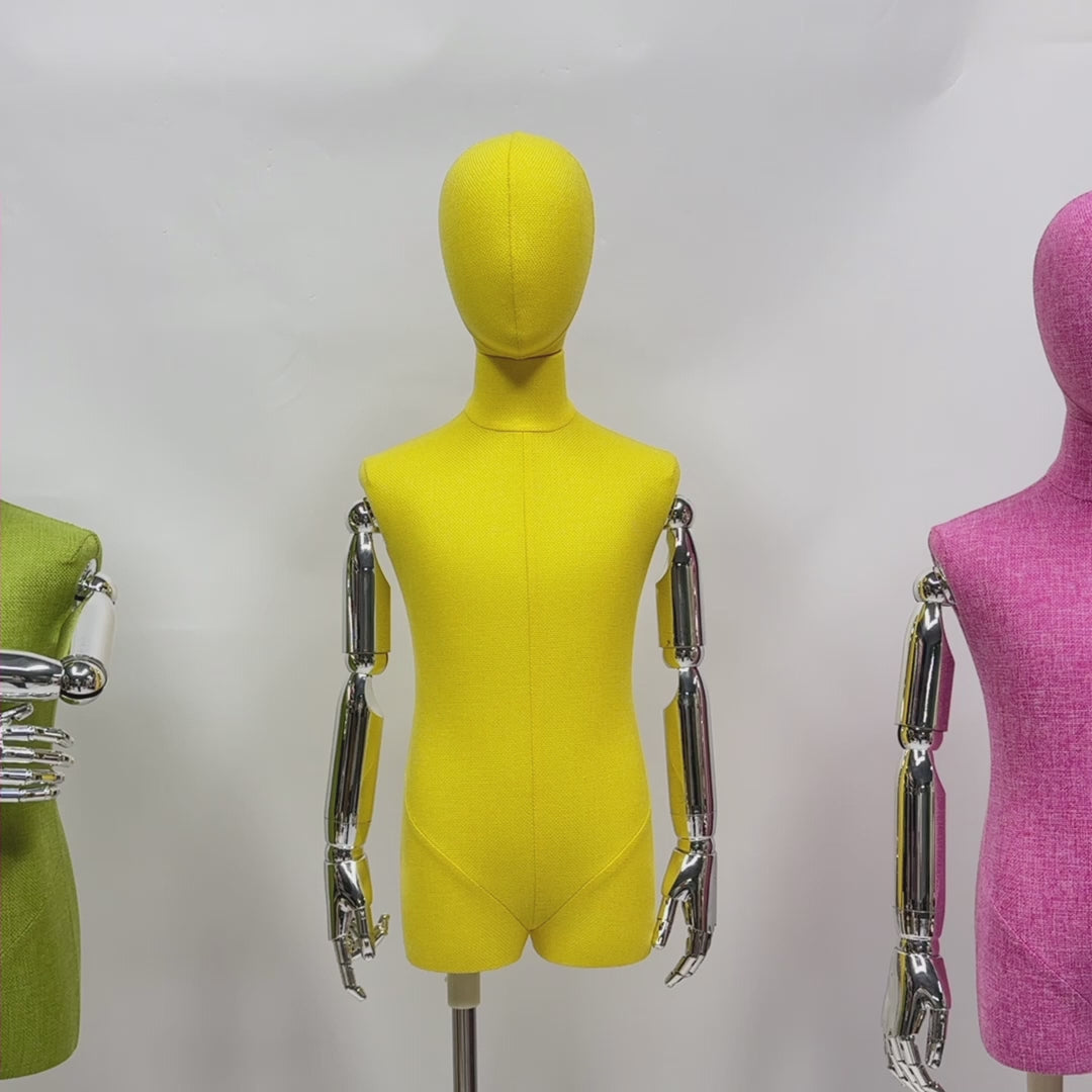 Newest Kids Mannequins Collection | Half Body Bamboo Linen Childrens Mannequin | 8 Years