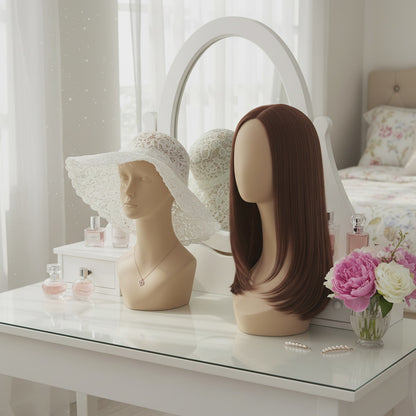 JELIMATE Mannequin Head for Wigs Hats Scarves, Male Female Fiberglass Wig Display Head