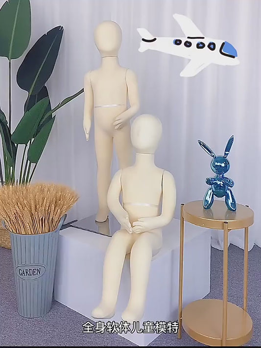Child dress form - Full Body Soft Bendable Baby Mannequin for Kids’ Clothing Displays | JELIMATE