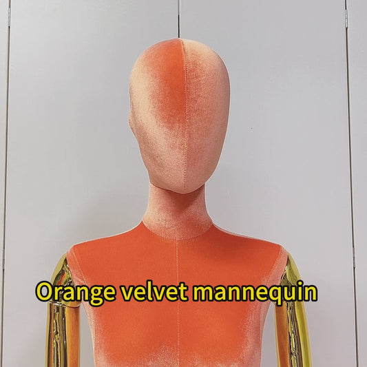 Jelimate Luxury Half Body Male Female Display Mannequin Torso,Velvet Dress Form Torso Plus Size Mannequin,Window Dress Form Clothing Model