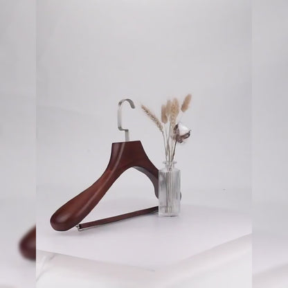 JELIMATE 10-Pack Retro Best Wooden Clothes Hangers, Multi Clothes Hangers & Pants Hangers