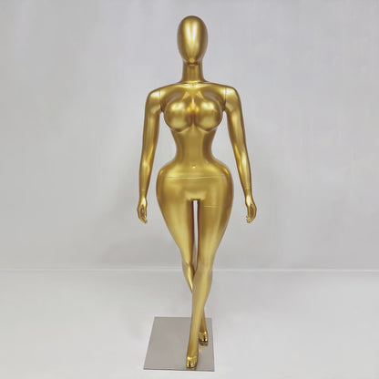 JELIMATE Gold Female Full Body Mannequin for Lingerie, Wigs & Complete Outfits