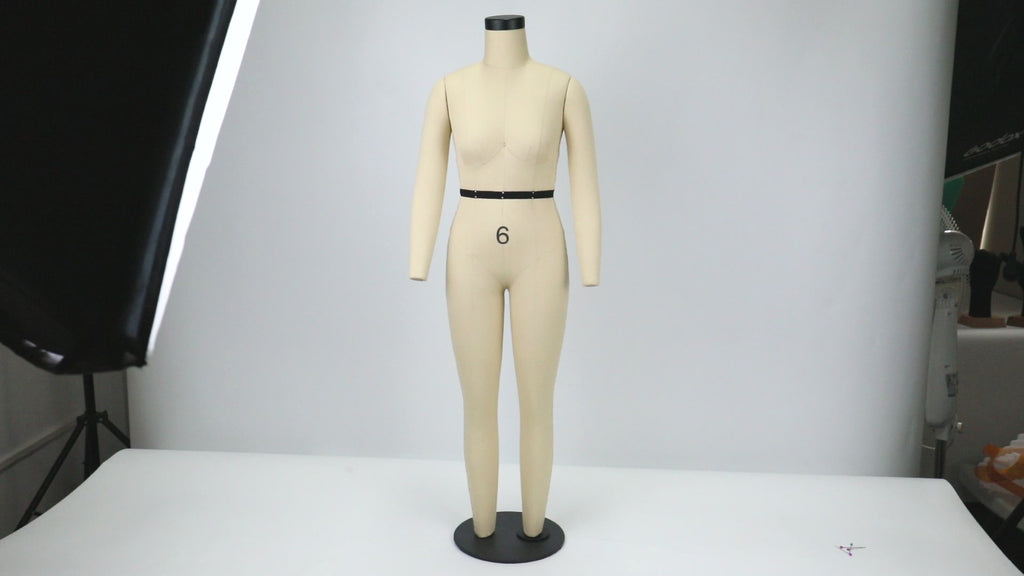 Professional Full Body Dress Form - Half Scale Female Mannequin with Legs (77cm, US Size 6)