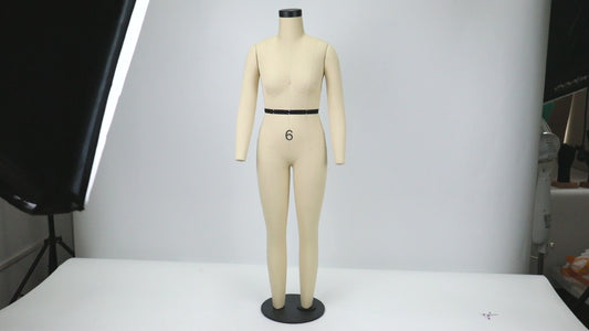 JELIMATE 1/2 Scale Female Dress Form - Half Scale Sewing Mannequin with leg and Detachable Arms (77cm, US Size 6)