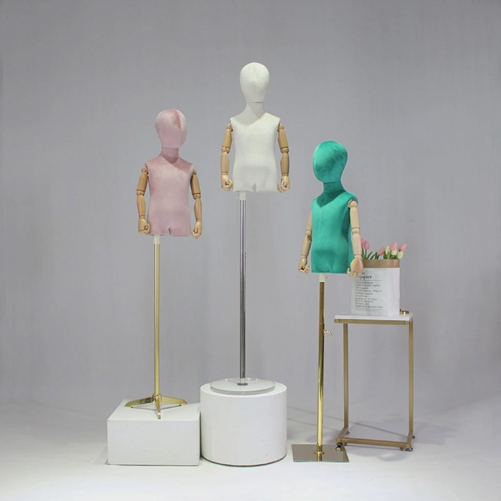 Colorful Velvet Kids Mannequins: Elevate Your Boutique &amp; Product Displays