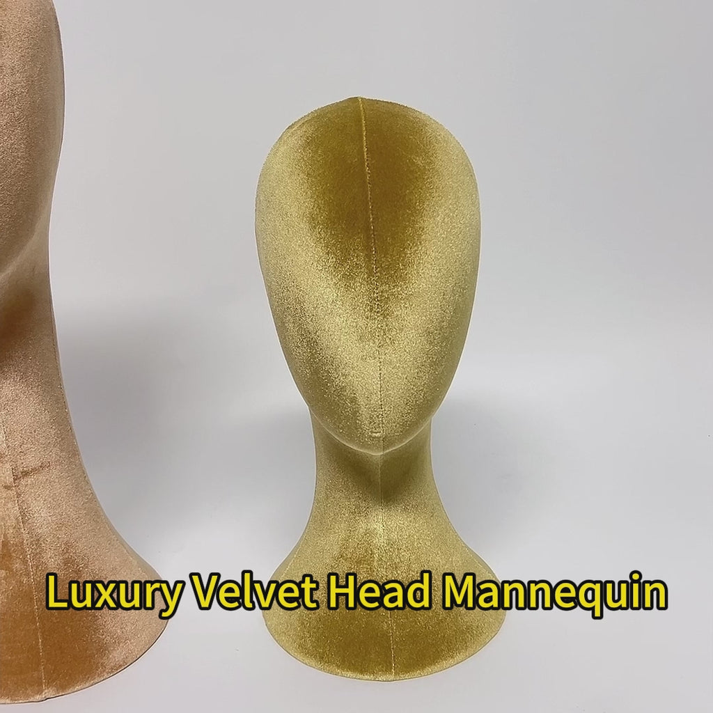 Jelimate Female Head Mannequin Head Display Form,Fully Pinnable Velvet Mannequin Head Dress Form Hat Display Stand,Headband Headphone Sunglasses Scarf Jewelry Wig Display Head Model