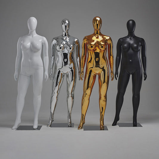 Jelimate High Quality Full Body Female Plus Size Mannequin,Black White Women Dress Form Torso Model,Manikin Head Clothing Boutique Store Clothing Dress Form