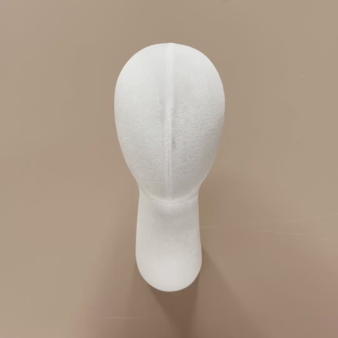 Jelimate Wall-Mounted Velvet Mannequin Head – Green & White Fiberglass Display for Wig, Hat & Scarf-9