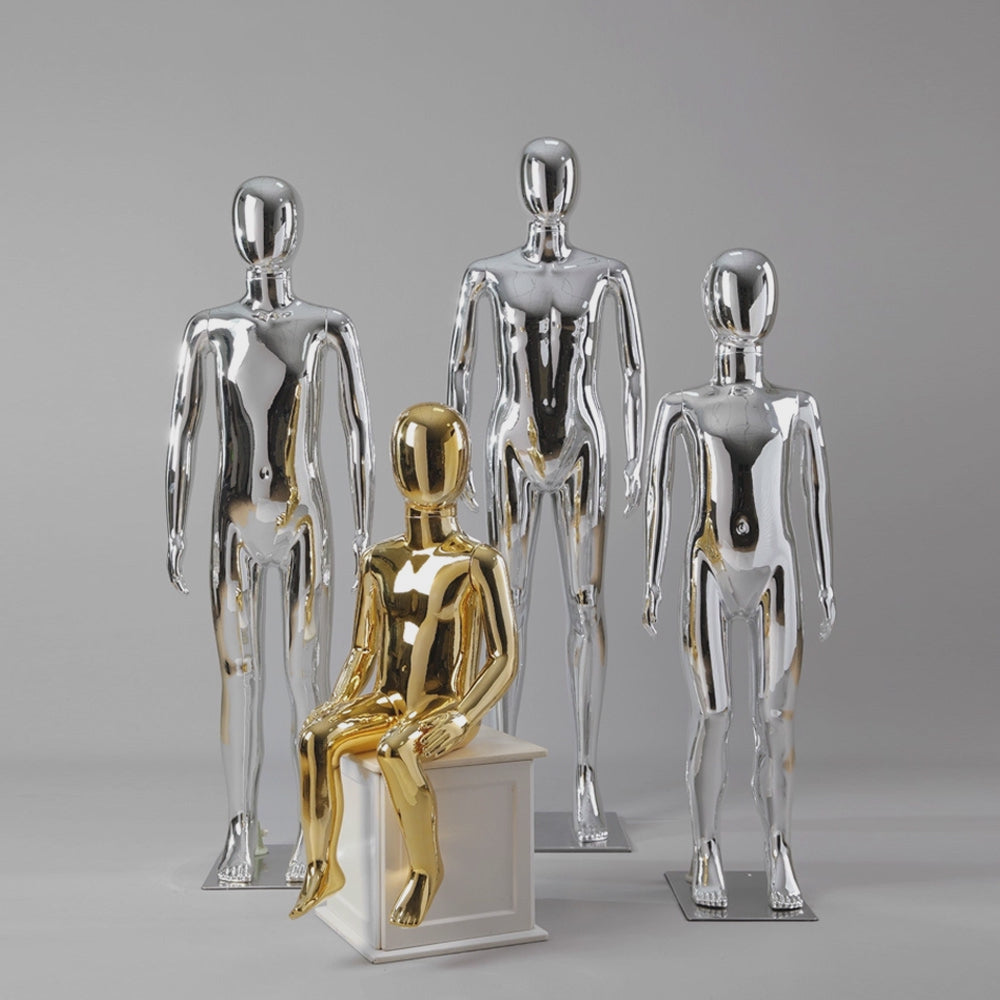 Jelimate JE-0207 Luxury Gold & Silver Electroplated Full Body Kid Mannequin