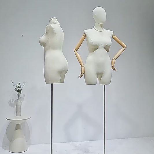 Jelimate Half Body Female Plus Size Mannequin,Women Display Mannequin Torso Plus Size Dress Form,Large Size Clothing Display Dress Form Plus Size Model