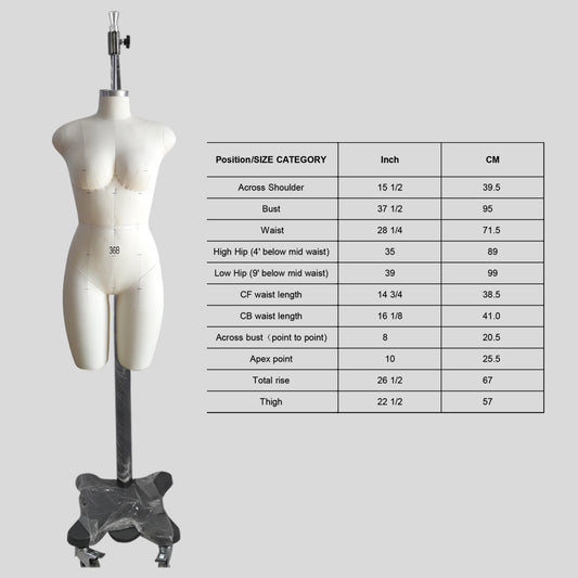 Jelimate Female Lingerie Mannequin Torso - Size 36B Large Bust Clothing Mannequin for Sewing, Swimwear, Bikini, Lingerie and Bra Displays