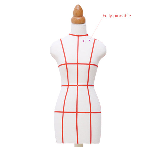 JELIMATE Female Half Scale Dress Form for Sewing,Fully Pinnable 1/3 Or 1/4 Or 1/2