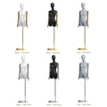 JELIMATE Luxury Adjustable Half-Body Female Mannequin Torso with Articulated Metallic Arms & Stand | Boutique Retail Display