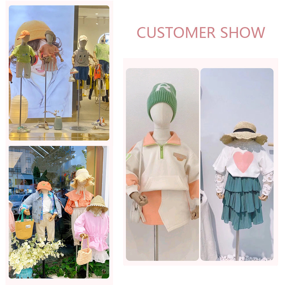 Children's Boutique Mannequin | Linen Fabric Kid Display Model 3-9Y