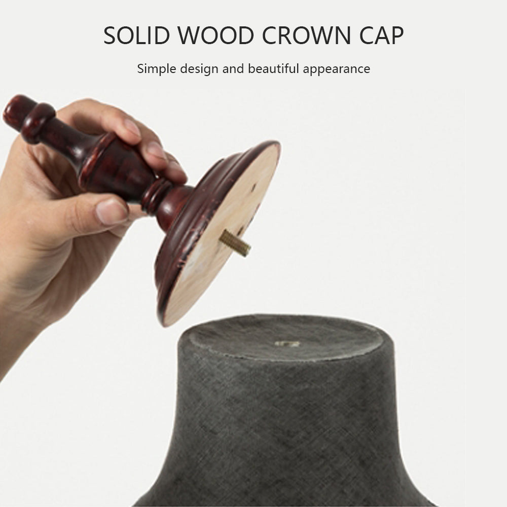 Gray Male Half Body Dress Form Mannequin Torso with Wooden Hands Men Fabric Mannequin Stand Pant Shoe Bag Clothes Display Rack