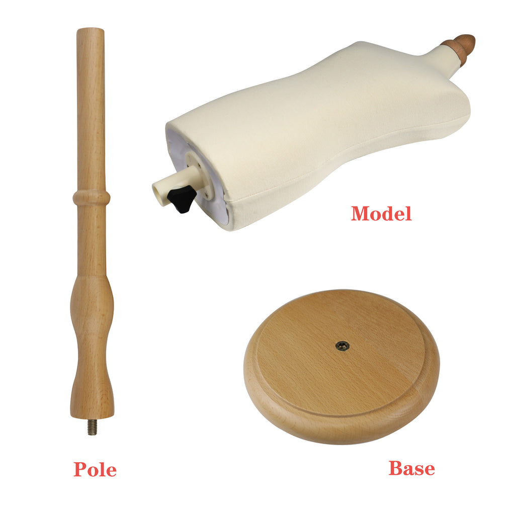 JELIMATE Half Scale Male Dress Form For Sewing,Pinnable 1/2 Or 1/3 Or 1/4