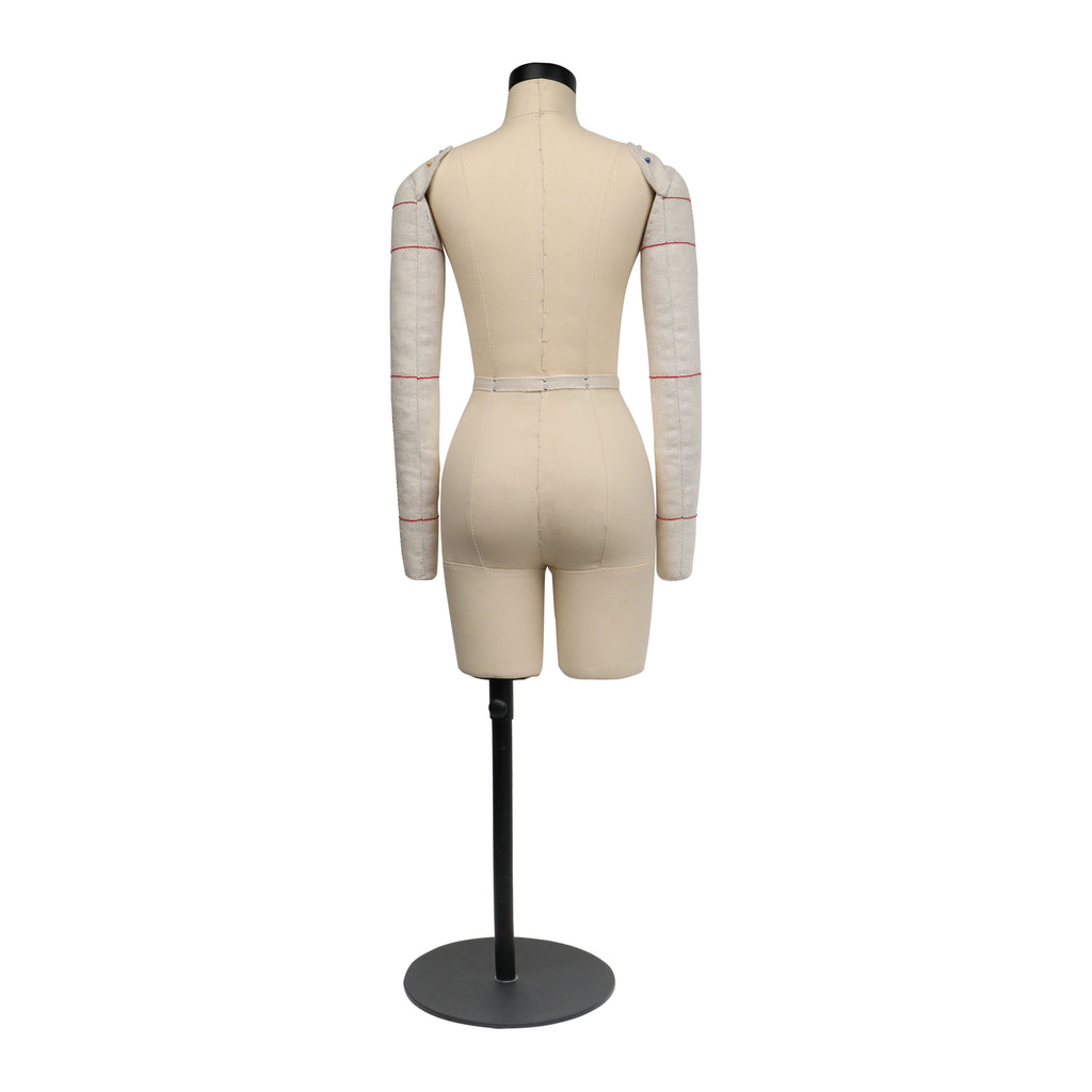 Half Scale Dress Form - Female Mini Sewing Mannequin with Soft Arms | Size 34B