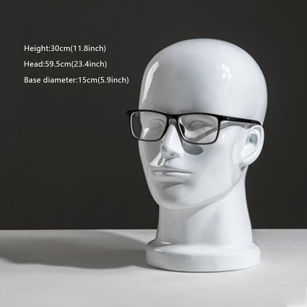 Female Male Fiberglass White Head Mannequin Hat