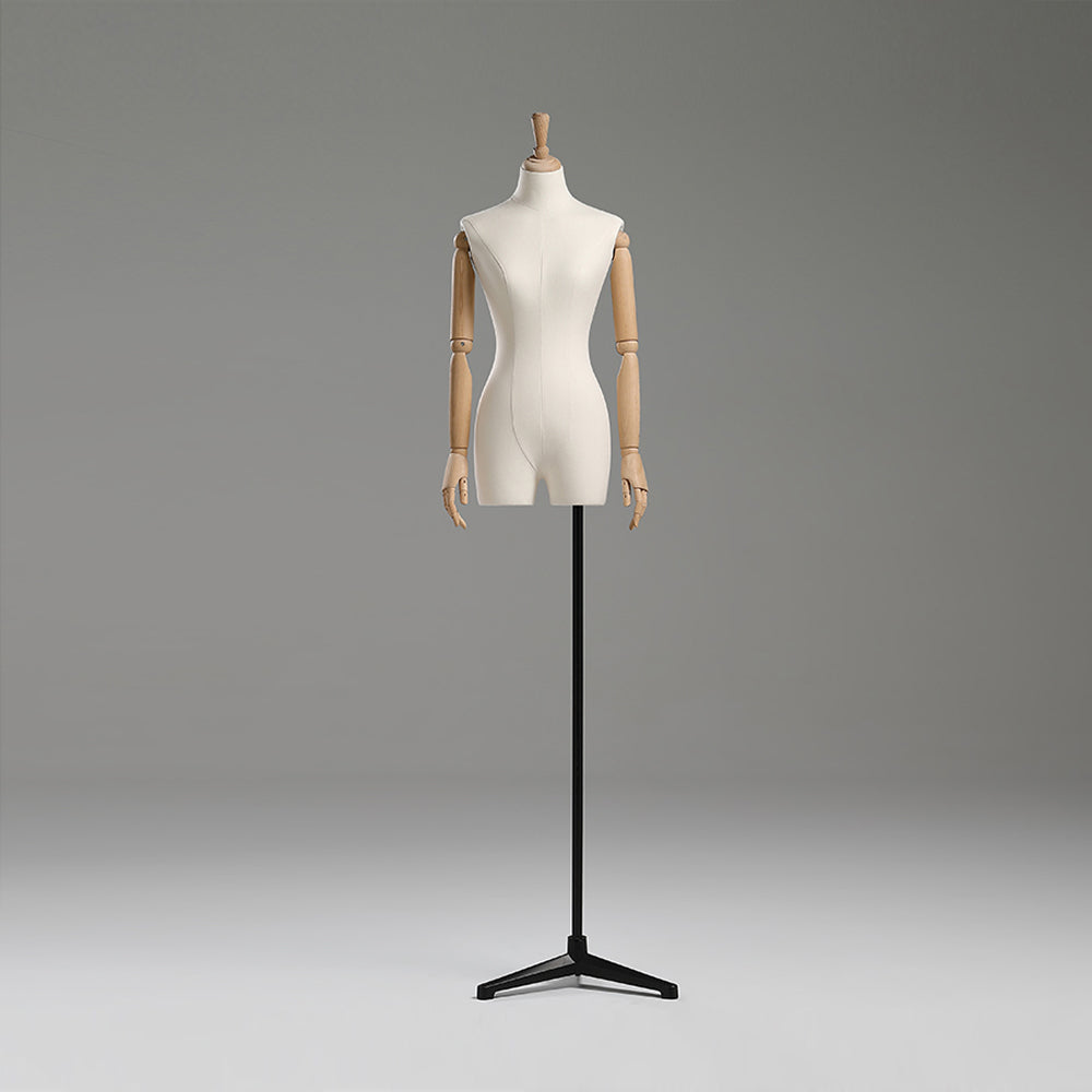 Jelimate Adult Female Headless Mannequin Torso Display Store Window Fabric Dress Form For Sewing Bust Model Display Clothing Rack Hanging Clothes Rack