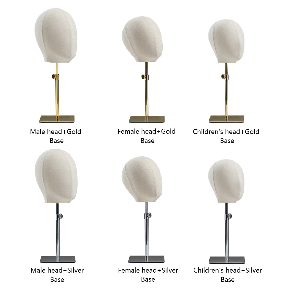 Jelimate Beige Male Kid Female Mannequin Head Display,Hat Store Display Head Mannequin Dress Form,Wig Head Model for Headband Jewelry Display