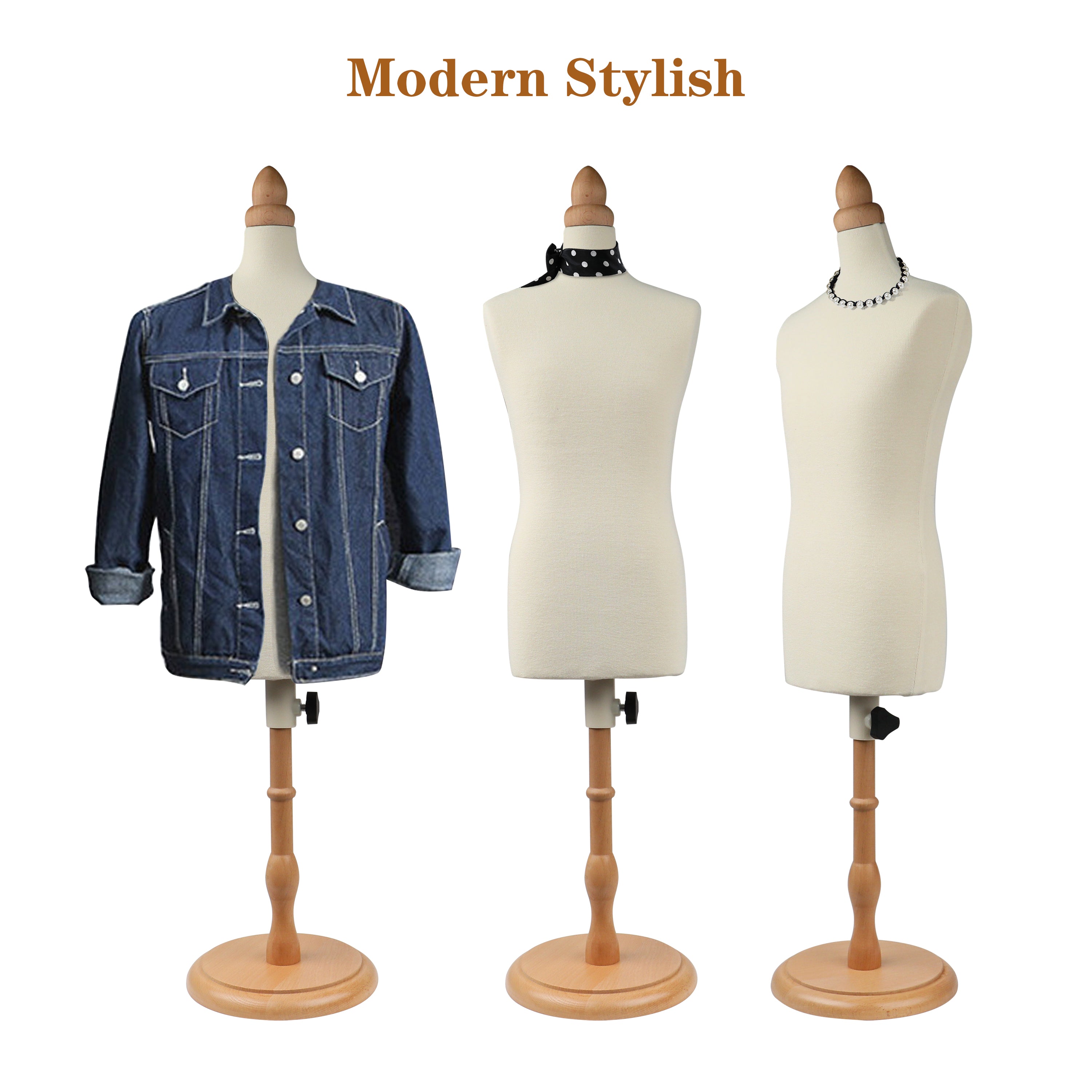 JELIMATE Half Scale Male Dress Form For Sewing,Pinnable 1/2 Or 1/3 Or 1/4