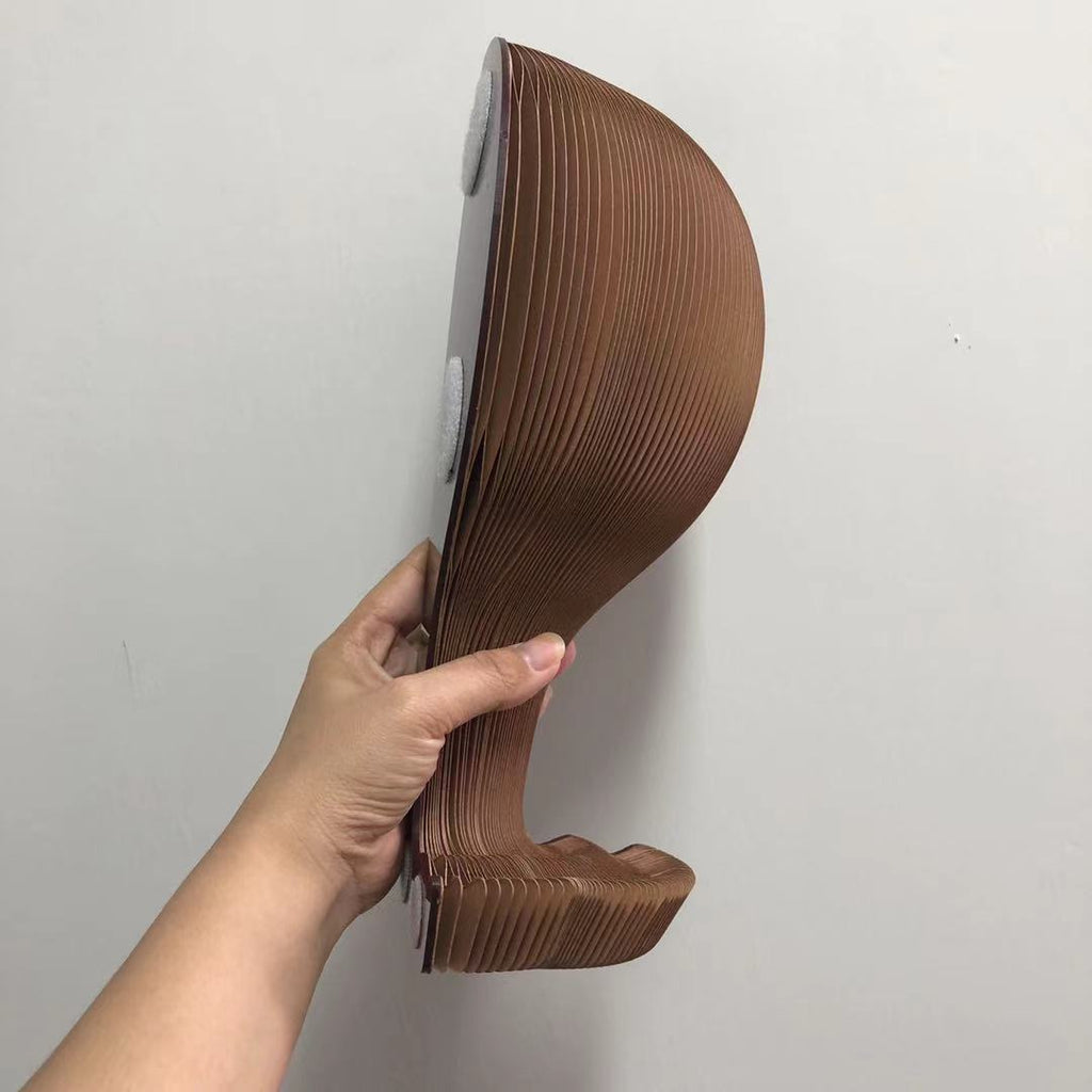 Female Male Kraft Paper Head Mannequin Vintage Hat Display Mannequin Head Hair Scarf Headband Wig Display Head Display Rack