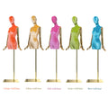 JELIMATE | Half Body Mannequin Female - Velvet Fabric Torso Mannequin with Stand & Gold/Silver Hands