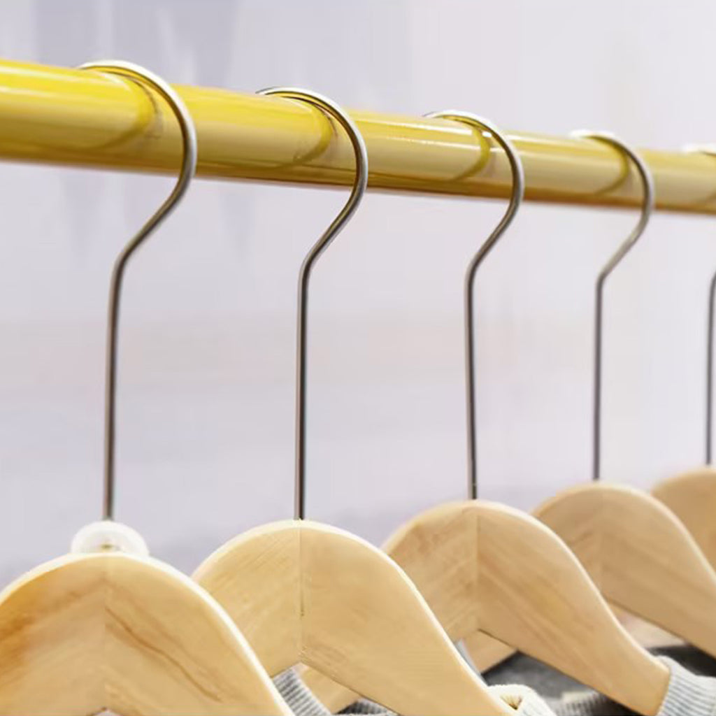 Jelimate 170cm Height Gold Clothing Rack,Metal Garment Rack Wall,Boutique Shop Decoration Clothing Shelf,Golden Hanging Clothes Rack Clothing Store Rack