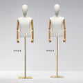 Half Body Male Display Dress Form Mannequin Head For Wigs Adjustable Natural Canvas Mannequin Torso Clothing Store Display Model