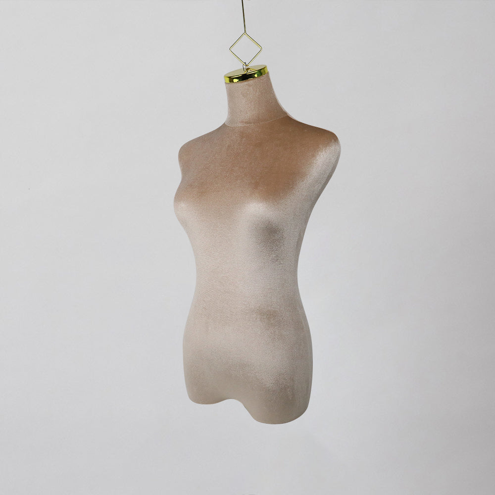 Headless Hanging Female Mannequin Torso Half Body Colored Velvet Mannequin Body Form Display Dress Form Wedding Dress Gown Clothing Store Display Model