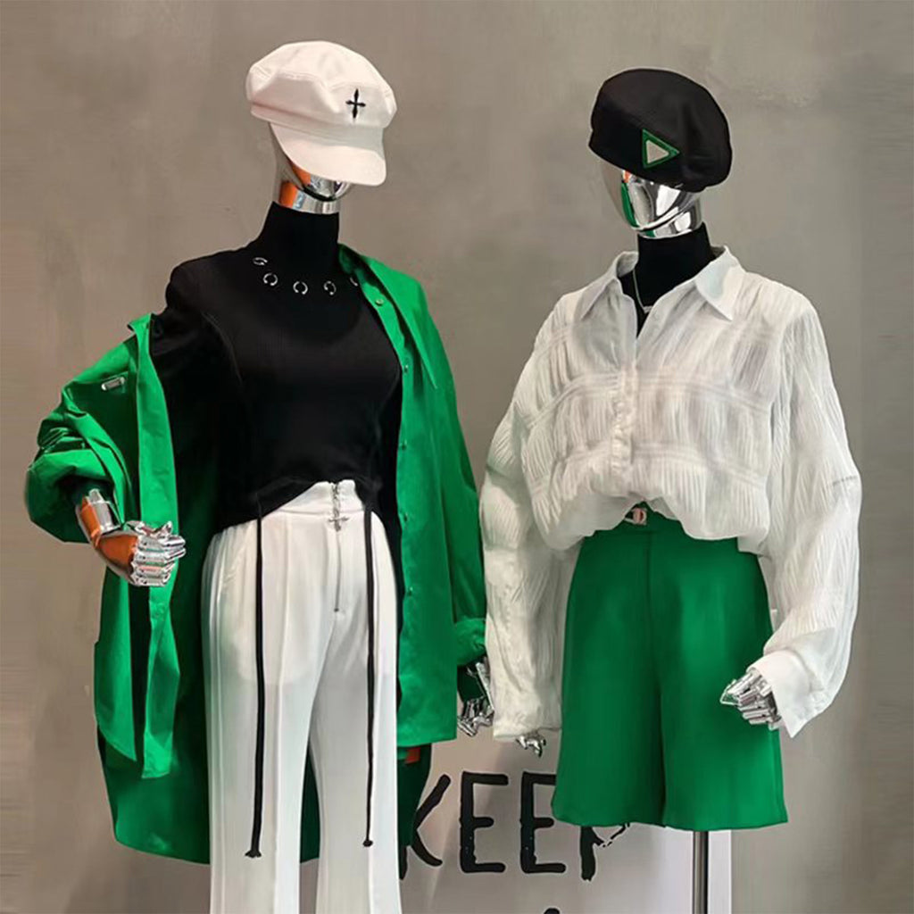 JELIMATE Velvet-Covered Female Mannequin Torso with Metal Arms & Adjustable Stand