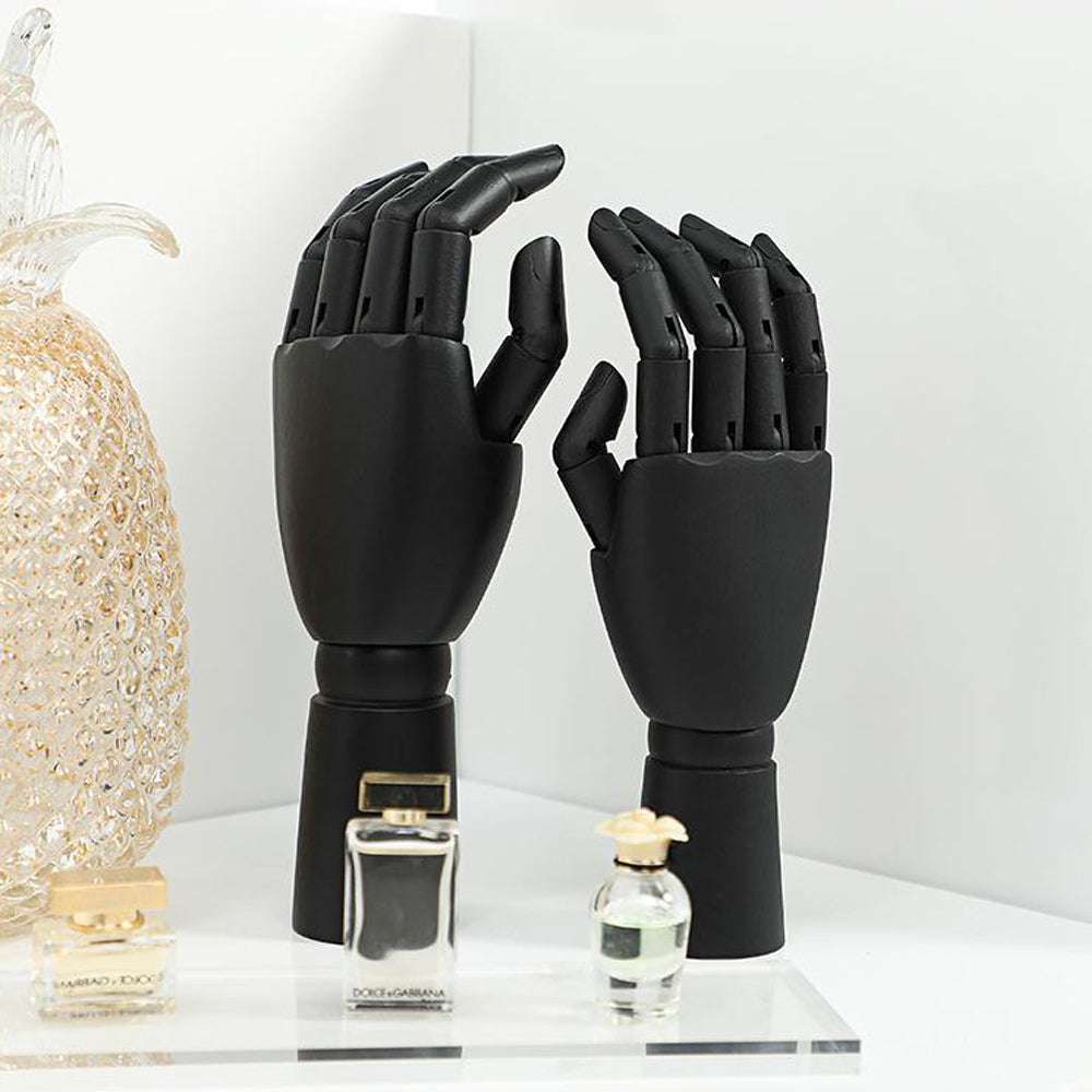 يد مانيكان خشبية عتيقة من جيليمت، يد يسرى يمنى للرجال والنساء، نموذج يد خشبية، يد مانيكان بشرية متحركة للفنانين، ديكور منزلي للمتاجر، عرض قفازات وخواتم ومجوهرات