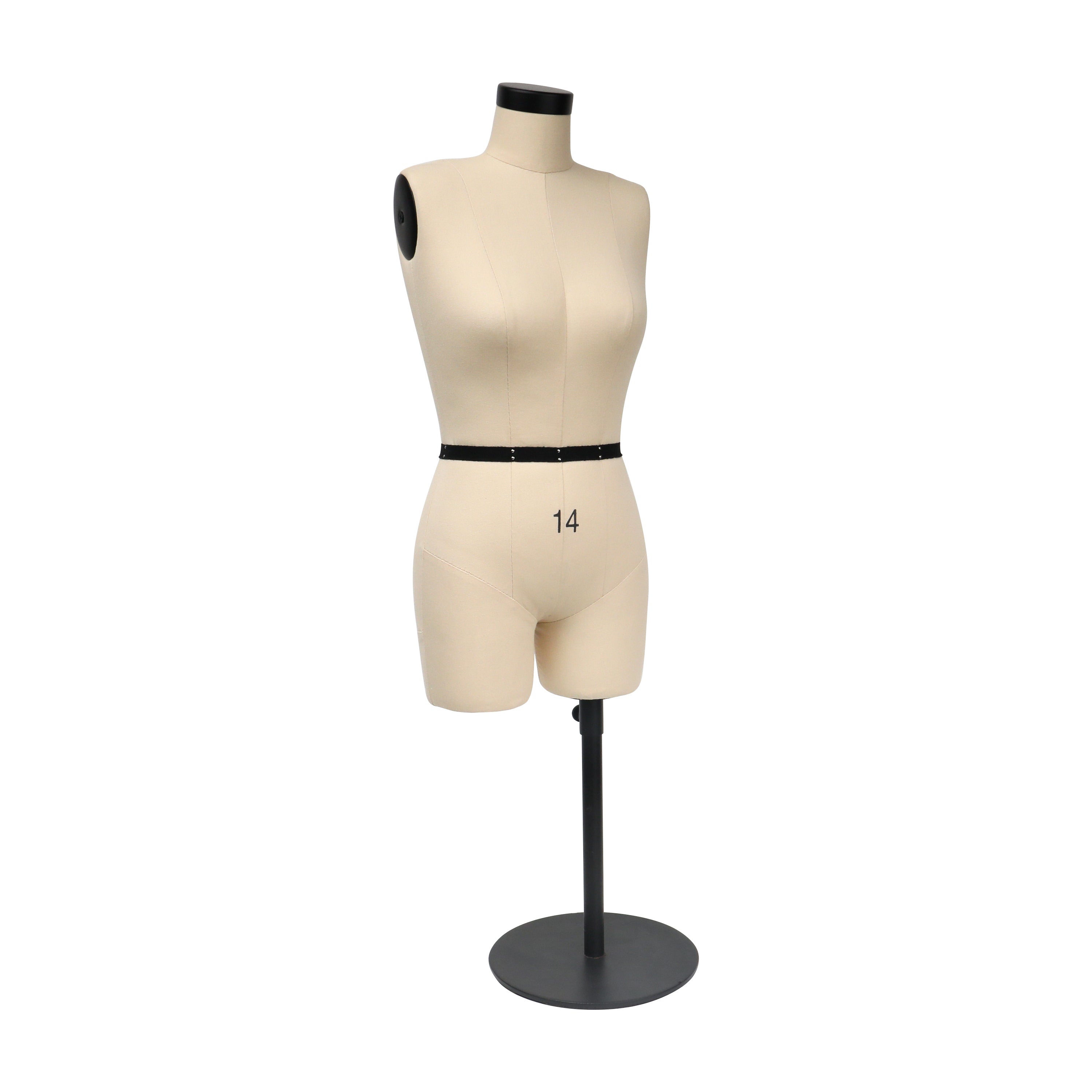 Half Scale Mannequin Dress Form - Female Mini Dress Form for Sewing & Pattern Making (Size 14, 1:2 Scale)