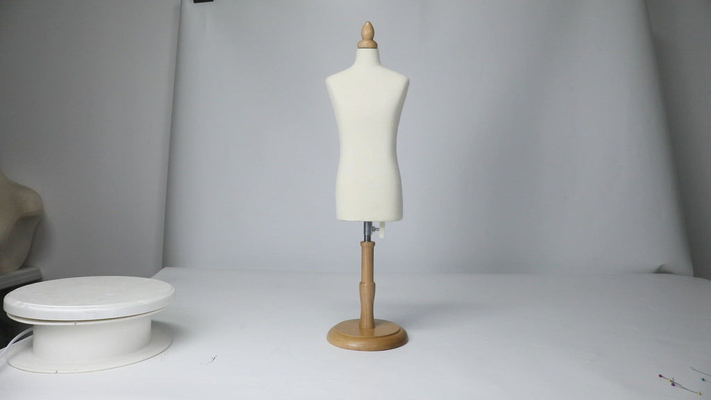 JELIMATE Half Scale Male Dress Form For Sewing,Pinnable 1/2 Or 1/3 Or 1/4