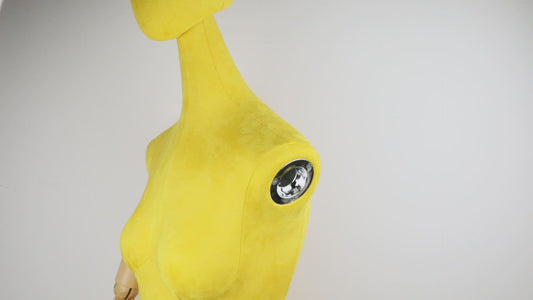 Jelimate Half Body Female Display Dress Form Mannequin Upper Body Long Neck Velvet Mannequin Torso Dressmaker Dummy Manikin Head For Wigs Display Model Props