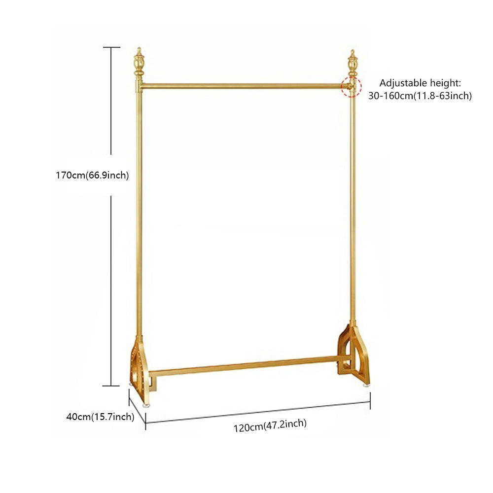 Jelimate 170cm Height Gold Clothing Rack,Metal Garment Rack Wall,Boutique Shop Decoration Clothing Shelf,Golden Hanging Clothes Rack Clothing Store Rack