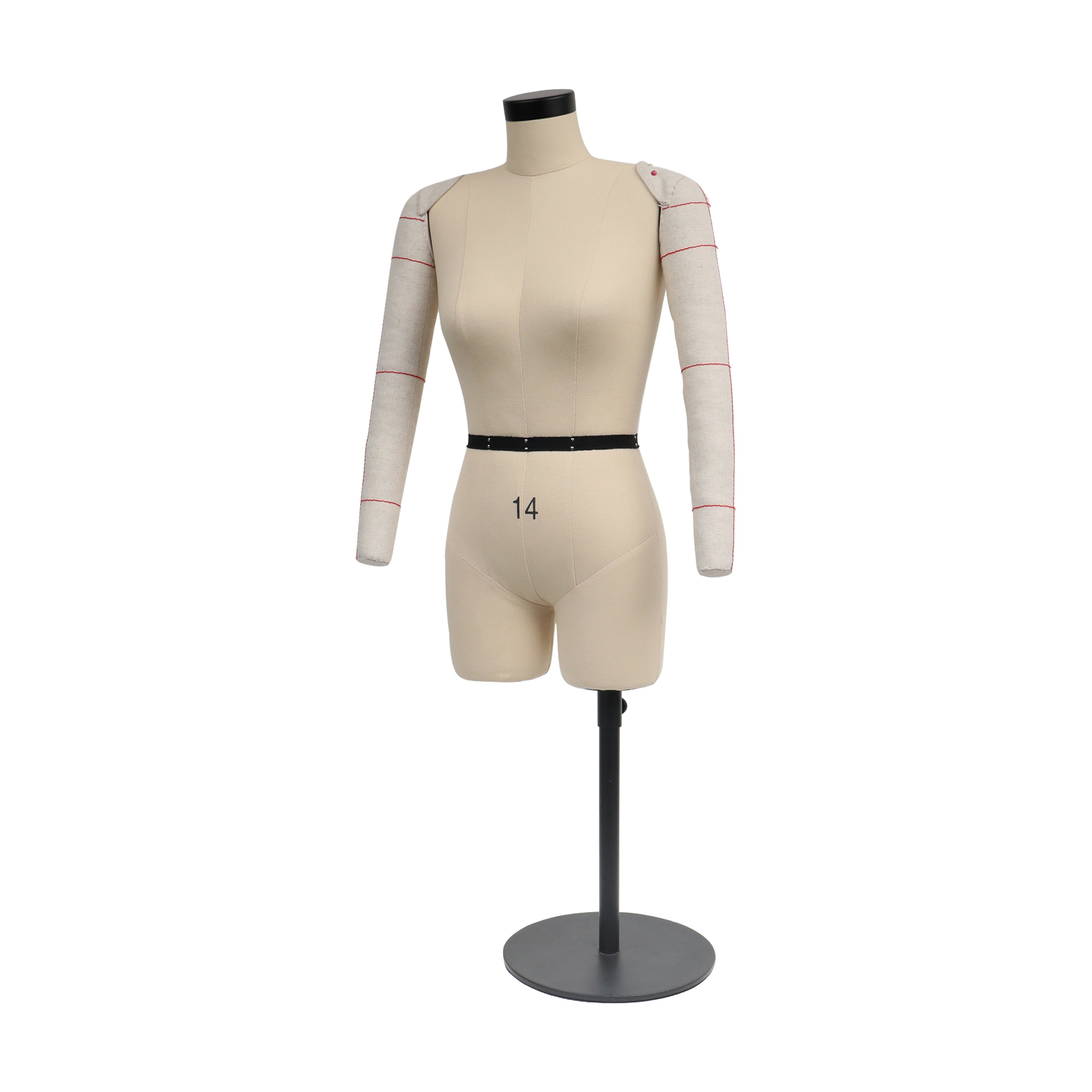 Half Scale Mannequin Dress Form - Female Mini Dress Form for Sewing & Pattern Making (Size 14, 1:2 Scale)