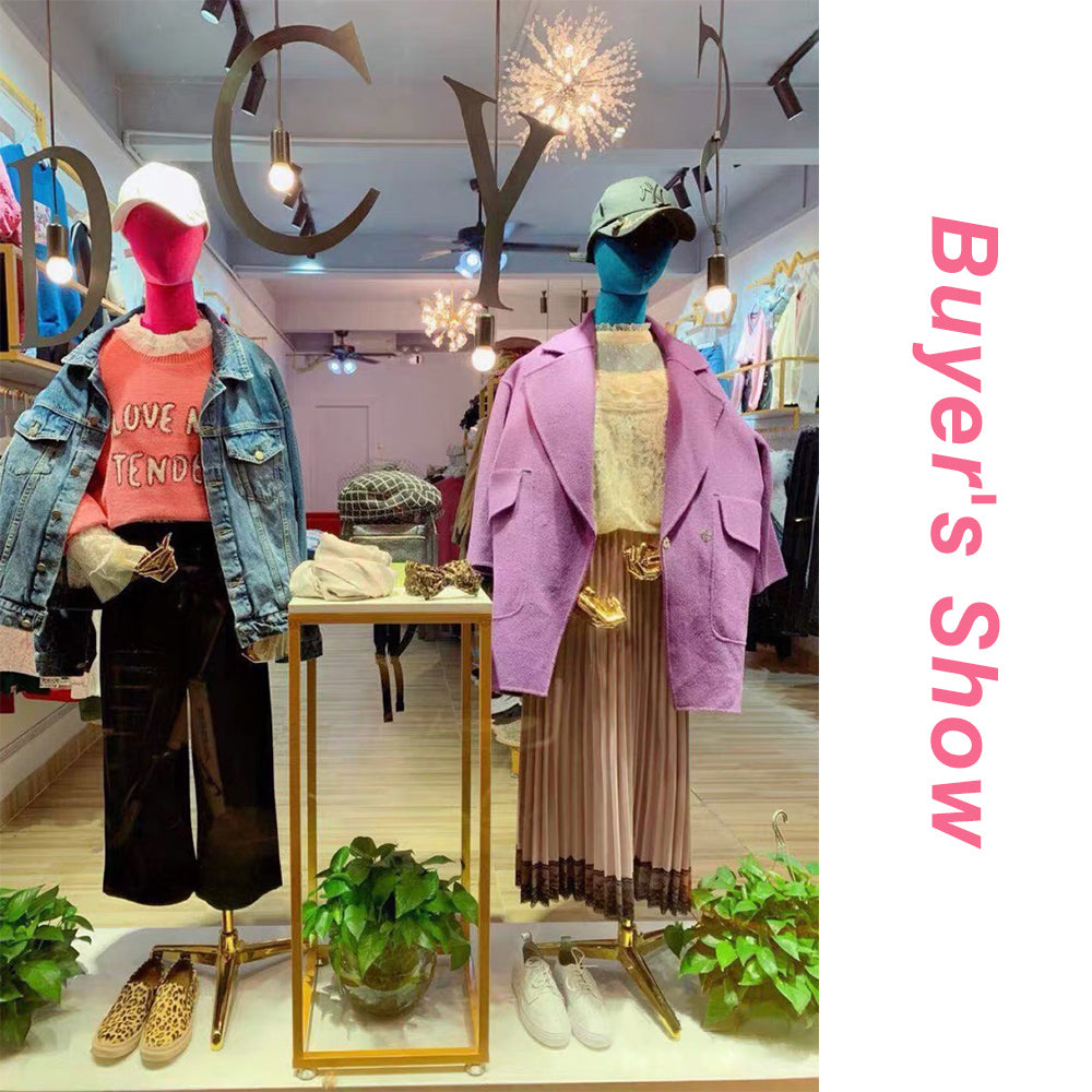 JELIMATE Luxury Velvet Female Mannequin Torso with Articulated Arms & Display Stand