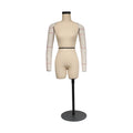 Maniquí de sastrería JELIMATE a escala 1/2 con brazos - Talla 14 - Mini maniquí de sastrería para costura y diseño de patrones