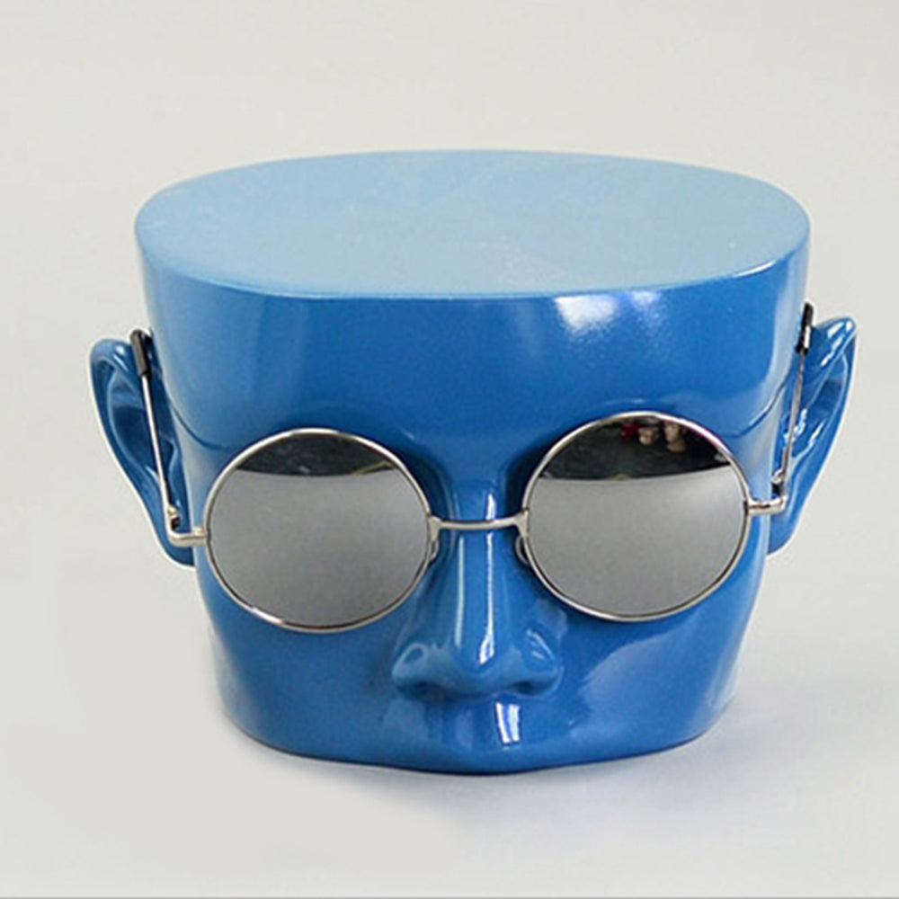 Jelimate Boutique Store Male Mannequin Head Stand,Shop Window Sunglasses Display Head Model,Colorful Men Eyeglass Mannequin Head Display Dress Form