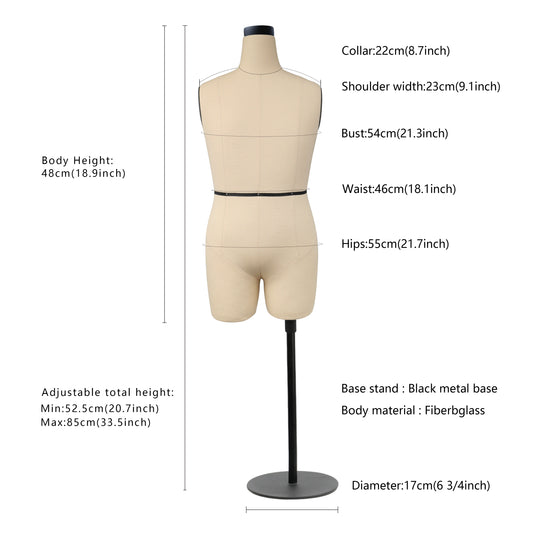 JELIMATE Male Half Scale Dress Form With Leg,Mini Trouser Dress Form Mannequin With Pin Soft Arms,1/2 Scale Miniature Men Sewing Dress Form Mannequin,Not Adult Size Tailor Mannequin Half Size Scale Form