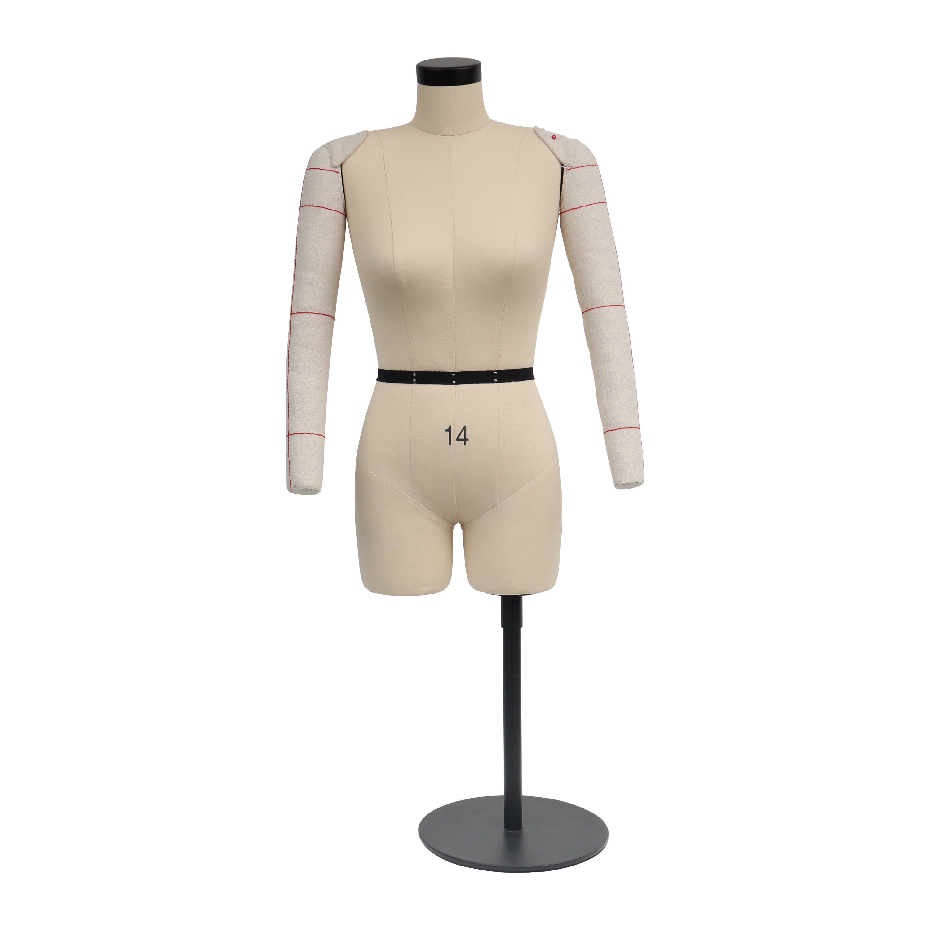 Half Scale Mannequin Dress Form - Female Mini Dress Form for Sewing & Pattern Making (Size 14, 1:2 Scale)