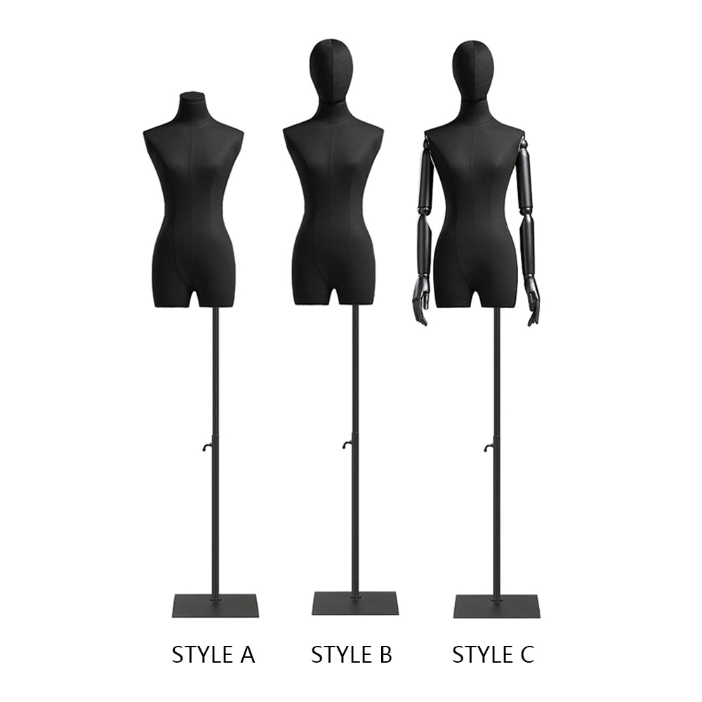 Half Body Female Display Dress Form Mannequin,Black Linen Mannequin Torso,Fashion Mannequin Head For Wigs,Hat Holder Jewelry Stand - Black / Style A Half Body Female Display Dress Form Mannequin,Black Linen Mannequin Torso,Fashion Mannequin Head For Wigs,Hat Holder Jewelry Stand - Black / Style A